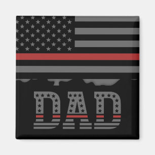 Aimant Papa Thin Red Line Pompier papa Cadeaux