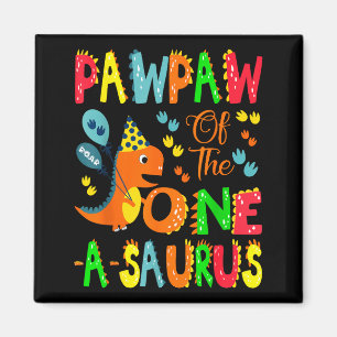 Aimant Papapapa du garçon du One-a-saurus 1er anniversair