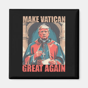 Aimant Pape Trump Drôle Trump Vatican Chrétien Rétro Chu