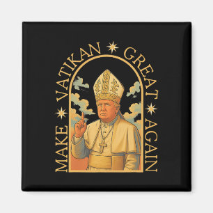 Aimant Pape Trump Drôle Trump Vatican Chrétien Rétro Chu