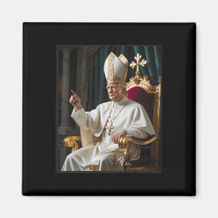 Aimant Pape Trump Drôle Trump Vatican Chrétien Rétro Chu