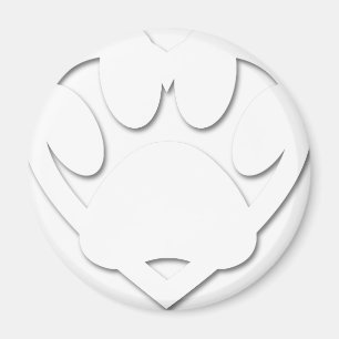 Aimant Papier Coupe Chien Paw Et Forme Coeur