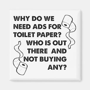 Aimant Papier de toilette Annonces Funny Frigo Réfrigérat