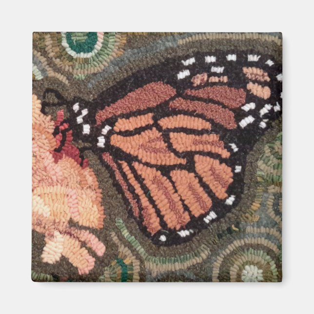 Aimant Papier monarque magnétique de tapis crocheté (Devant)