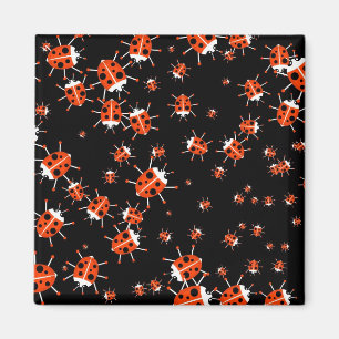 Aimant Papier peint de coccinelle