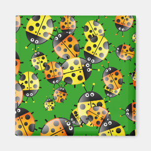 Aimant Papier peint de coccinelle