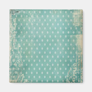 Aimant Papier peint Turquoise vintage et Torn
