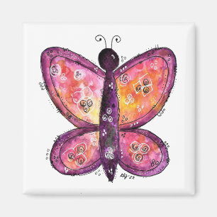Aimant Papillon blanc