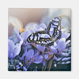 Aimant Papillon bleu