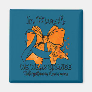 Aimant papillon coquette en mars porte un rein orange