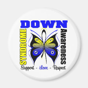 Aimant Papillon de conscience de syndrome de Down
