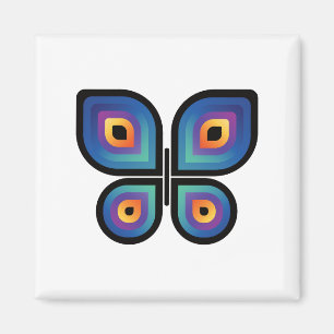 Aimant Papillon de flamme de paon