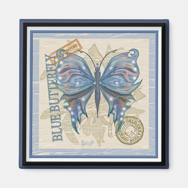 Aimant Papillon du bureau de création G (Devant)