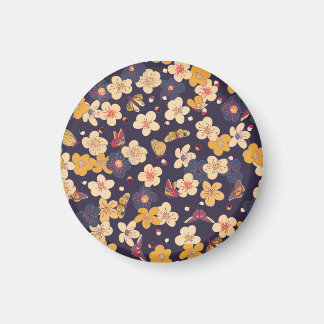 Aimant Papillon en fleurs de cerisier asiatique
