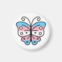 Aimant Papillon Fierté Transgenre