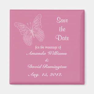 Aimant Papillon Filigree Enregistrer l'aimant Date