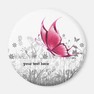 Aimant Papillon Imaginaire * choisir la couleur arrière -