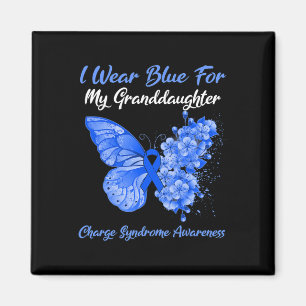 Aimant Papillon Je Porte Du Bleu Pour Ma Grandgirl Charge