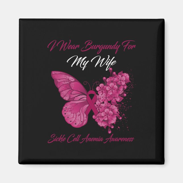 Aimant Papillon Je Porte La Bourgogne Pour Ma Femme Cellu (Devant)