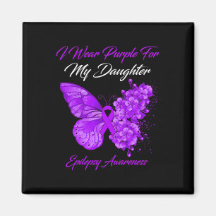Aimant Papillon Je Porte Violet Pour Ma Fille Épilepsie A
