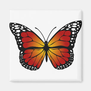 Aimant Papillon Monarque Abstraite ligne artistique