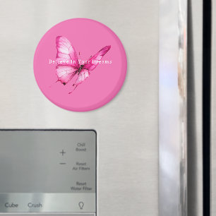 Aimant Papillon Rose Chic Féminin