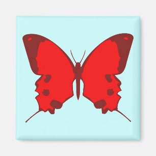 Aimant Papillon rouge