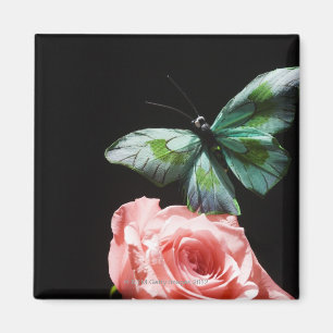 Aimant Papillon sur la fleur