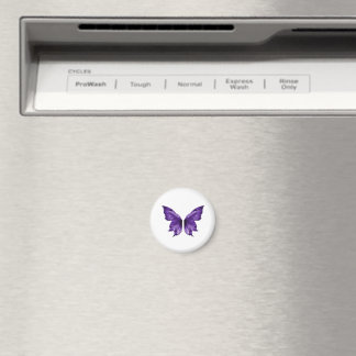 Aimant Papillon Violet Éthéré Die-Cut Esthétique