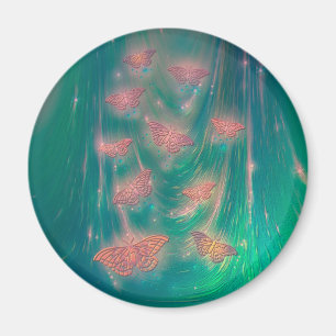Aimant Papillons Magiques Lumineux Art Fantastique