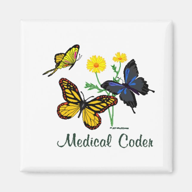 Aimant Papillons Médicales (Devant)