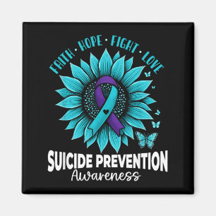 Aimant Papillons Tournesol Prévention du Suicide Sensibil