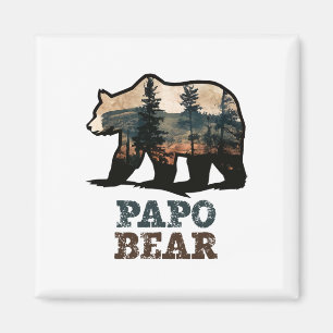 Aimant Papo Bear Vintage Rétro Drôle
