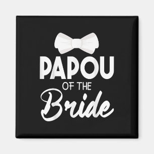 Aimant Papou De L'Épouse Groom Heureux Mariage Marié Hus