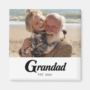 Aimant Papy Fondé Photo Fête des Grands-Pères