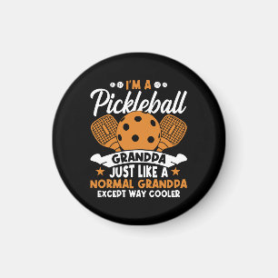 Aimant Papy Joueur de Pickleball Cool