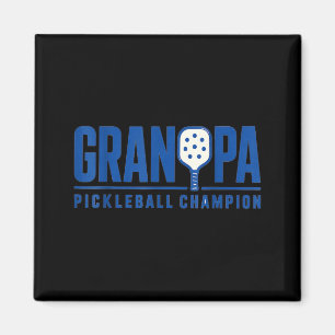Aimant Papy joueur de pickleball style sport paddle