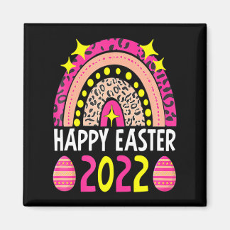 Aimant Pâques 2022 arc-en-ciel mignon joyeuses Pâques 202