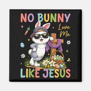 Aimant Pâques Pas de Lapin M'aime Comme Jésus Enfants Chr
