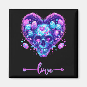 Aimant Pâques Pink Crâne bonbon amour Rock pour hommes fe