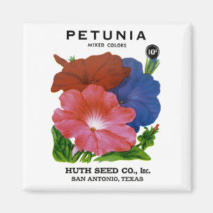 Aimant Paquet de semences Vintage Petunia