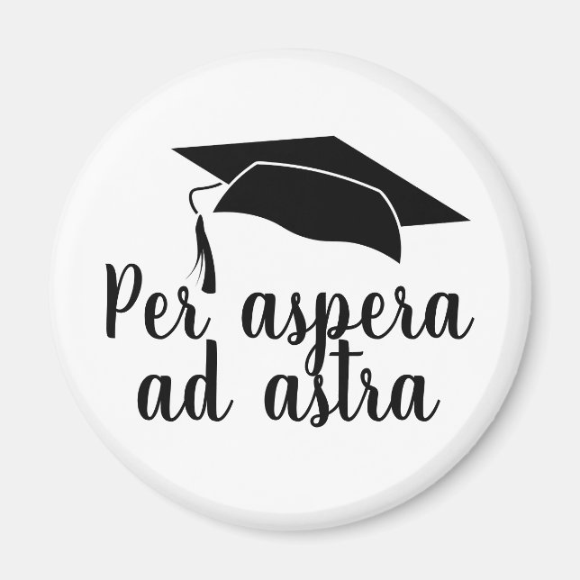 Aimant Par aspera ad astra Latin Citation Casquette Gradu (Devant)