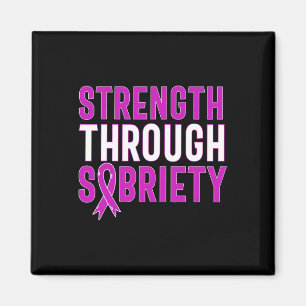 Aimant Par Sobriety End Addiction Purple Ribbon