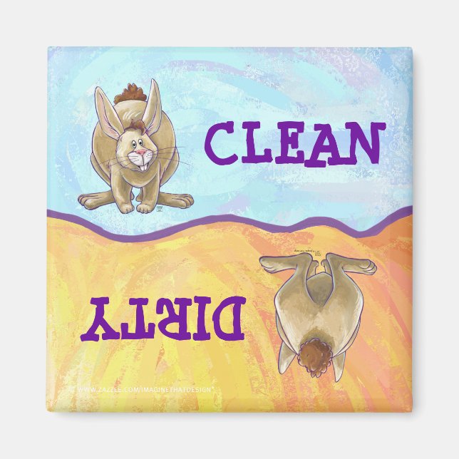 Aimant Parade animalière sur lapin mignon (Devant)