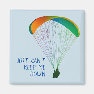 Aimant Paraglider - Graphisme moderne et Slogan personnal