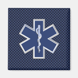 Aimant Paramètre Star of Life sur la fibre de carbone bl
