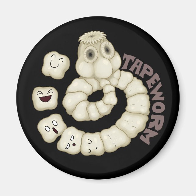 Aimant PARASITES : ver à Tapeworm (Devant)