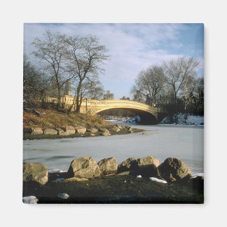 Aimant Parc Central de Bow Bridge Winter NYC