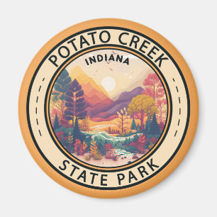 Aimant Parc d'état de Potato Creek Indiana Emblem