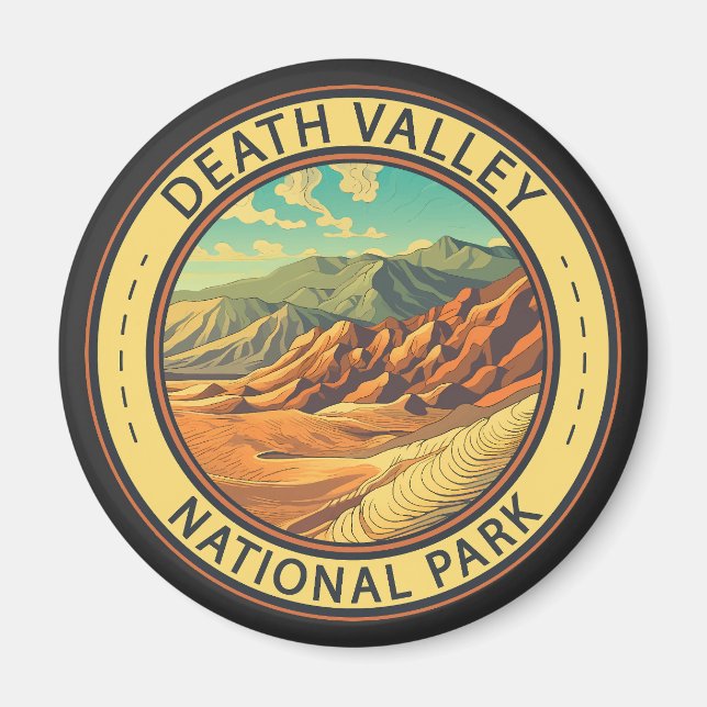 Aimant Parc national de Death Valley Art Vintage voyage (Devant)